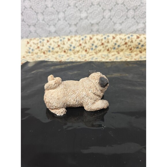 Vintage‎ 1984 Stone Critters The Animal Collection Pug Dog Figurine Painted 4" - Picture 3 of 7